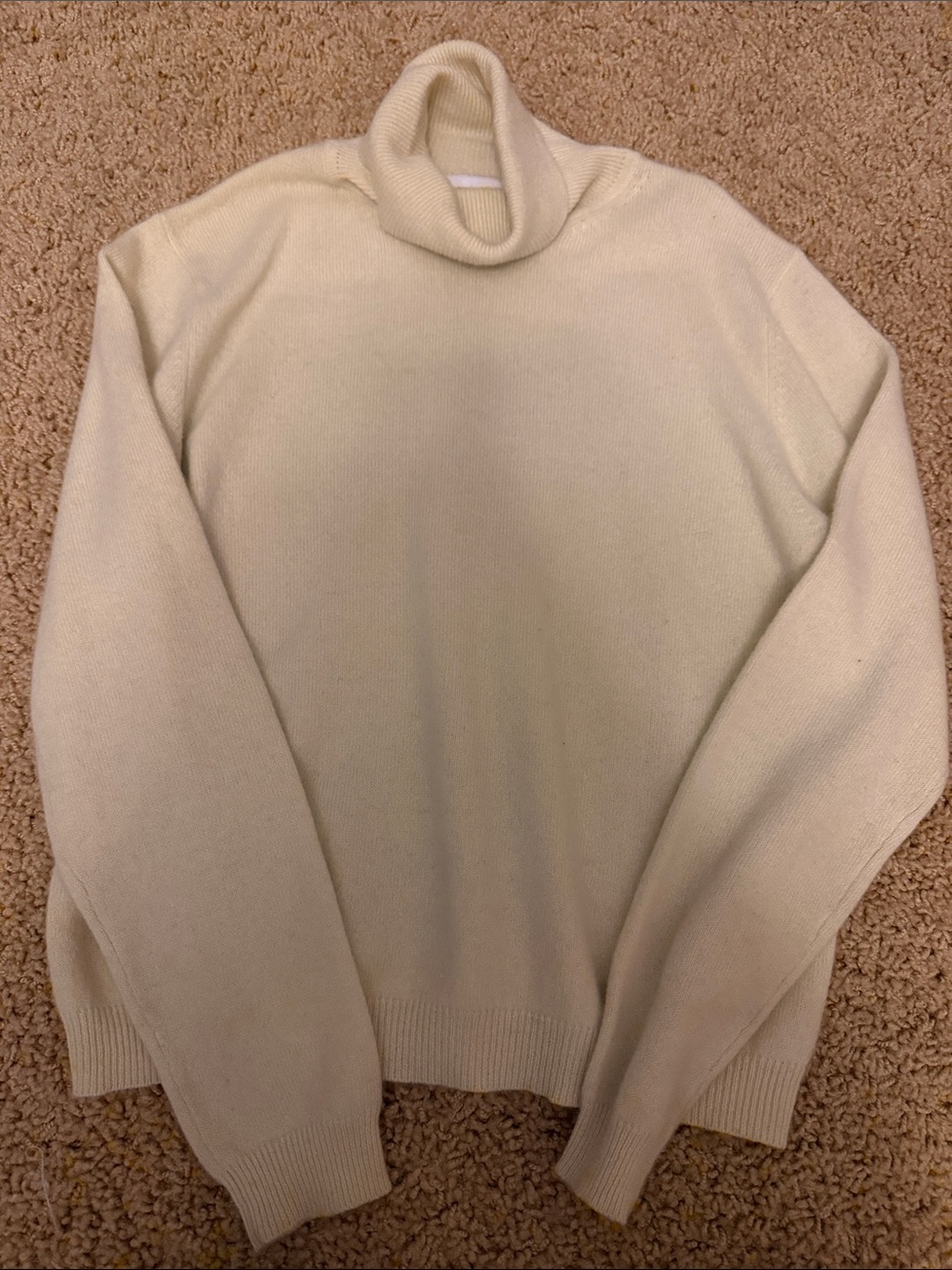 Pear Colored Cashmere Turtleneck Sweater for Women